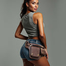 Cool Punk Motorcycle Style Waist Bag Retro Outdoor Adjustable Belt Bag Fanny Pack