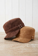 Retro Baseball Cap Cap Short Brim Flat Top Rivet cap