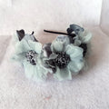 garland bridal mesh headband girls curled flower core flower headband performance hair accessories