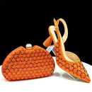Summer Women Sandals Shoes With Matching Bag Set Heels Sandal Shoes And Bag Set For Party