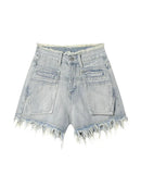 Denim Shorts Women Casual Wrap