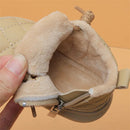 Winter Baby Shoes For Boys Leather Warm Fur Little Girls Ankle Boots Soft Sole Toddler Kids Boots