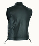 Vest Leather Punk Fashion Casual Coat Motorcycle Vest Men Solid Vest Fleet