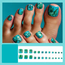 24pcs Summer Press on Toenails Coconut tree Spice Girls Fake Toe Nails
