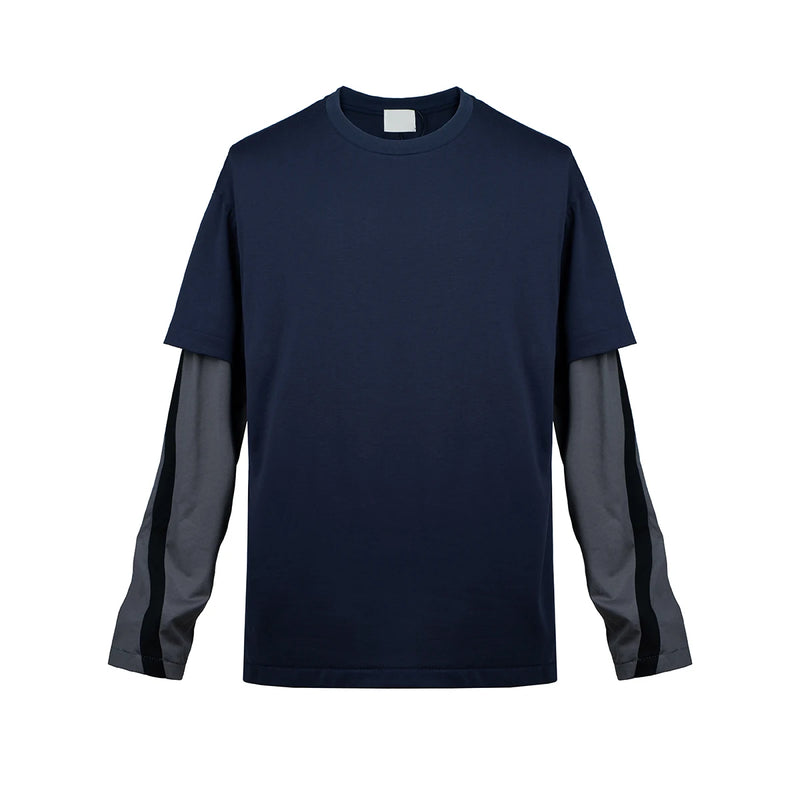 Mens Fall Tshirts Crew Neck Casual T-shirt