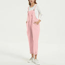 Women Casual Solid Long Pants Strap Summer Streetwear Female Casual Playsuits