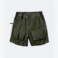 Summer Men Tide Dark Shorts Loose Deconstructed Capris Patchwork Casual Knee-Length Pants