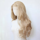 Flaxen Brown Lace Front Wig Long Body Wave Flax Golden Lace Front Synthetic Wig Pre Plucked Hair