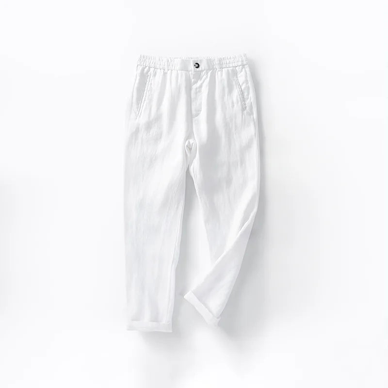Linen Men Dress Pants Summer Pants Men Loose Trousers