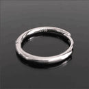 Sterling Silver Unisex Hip Hop Style Hoop Earrings Street Retro Earrings Male Jewelry