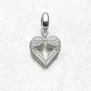 925 Sterling Silver Angel Wings Heart Charm Pendants Gift For Jewelry