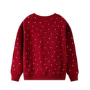 Autumn Winter Girls Sweatshirts Animals Embroidery Cute Children's Clothing Long Sleeve Kids Top