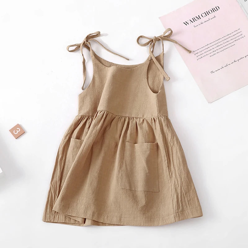 Girls Summer Casual Dress For 2-6T Girls Princess Wedding Party Gift