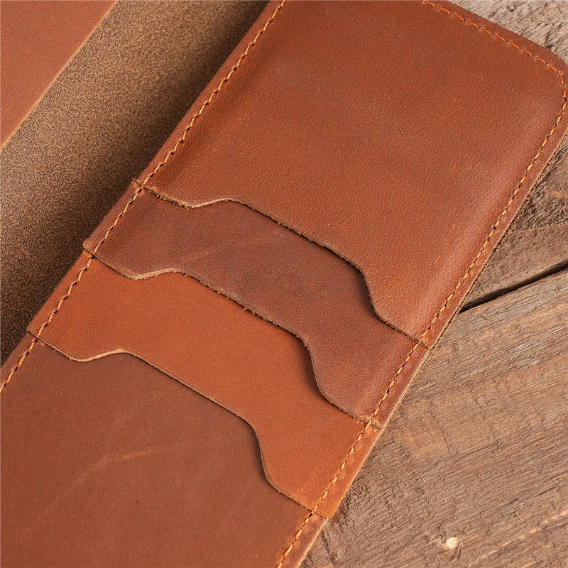 Leather Men's Card Wallet For Men and Women ID Card Pocket