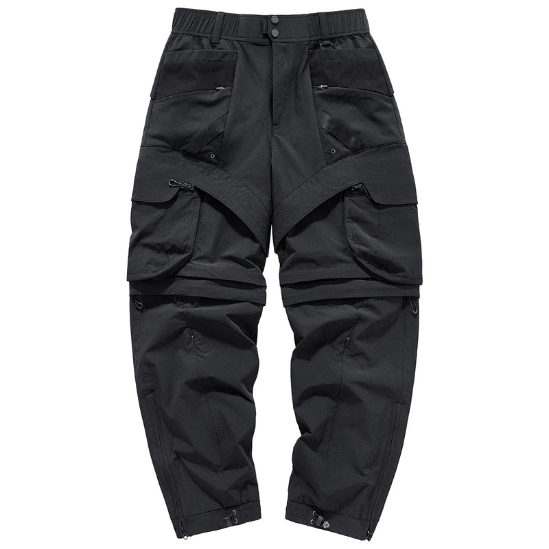 Spliced Cargo Pants Man Outdoor Sport Tactical Detachable Quick-dry Pants