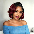 8 Inch Ginger Bob Wig 13x4 Lace Front Human Hair Wigs Short Bob Wig 180% Density Pre Plucked for Women