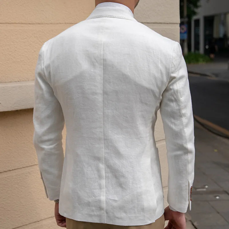 Linen Men Blazer Men Luxury Stylish Blazer Outfits