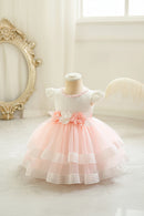0-3 Years Girl Red Princess Party Dresses Striped Toddler Baby Birthday Ball Gown Newborn Kids Clothes