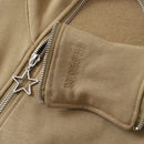 Zipper Spliced Stand Collar Cardigan Sweater For Men's Chic Jacket High Street Design Niche Personalized Tide Coat