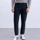 Men Trouser Double Pleated Jeans Straight Leg Pant Naples Men's Trousers