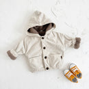 Winter Baby Girls Clothes Thick Fleece Hoodie Infant Boys Baby Fruit Embroidery Tops