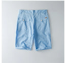 Summer Men Linen Shorts Beach Holiday Thin Casual Loose Half Length Straight Pants