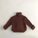 Spring Autumn Turtleneck Girls Cotton Knitted Sweater Pullover Children's Baby Clothes