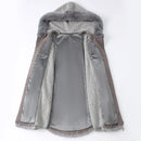 Fur Winter Coat Women Thick Warm Stand Collar Knitting Jacket Lady Outwear