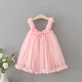 Girls Princes Lace Dresses Baby Kids Sling Wedding Party Ball Gown Costume For 1-6 Years