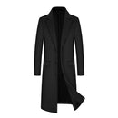 Men's Wool Wool Coat Autumn and Winter Windbreaker Men's Coat Medium Length Coat