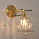 Wall Lights Dining Room Kitchen Nordic Modern Glass Copper Knob Switch Wandlamp