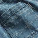 Summer Vintage Ethnic Style Wash Denim Drawstring Loose Shorts Men's