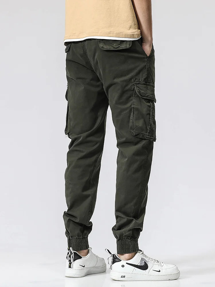 Spring Summer Military Cargo Pants Men Streetwear Army Joggers Stretch Casual Trousers