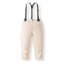 Baby Boys Gentleman Outfits Long Sleeve Striped Bowtie Shirt Suspender Pants Set Infant Clothes