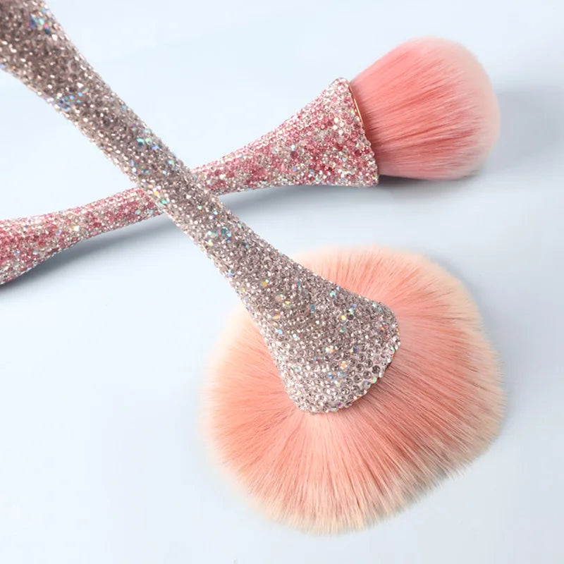 Nail Dust Bush Glitter Laser Soft Remove Dust Powder Cleaning Nail Brushes With Diamond Manicure Brush For Nail