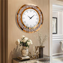 Wall Clock Large Diamond Crystal Living Room Kitchen Bedroom Hall Clock with Roman Numerals