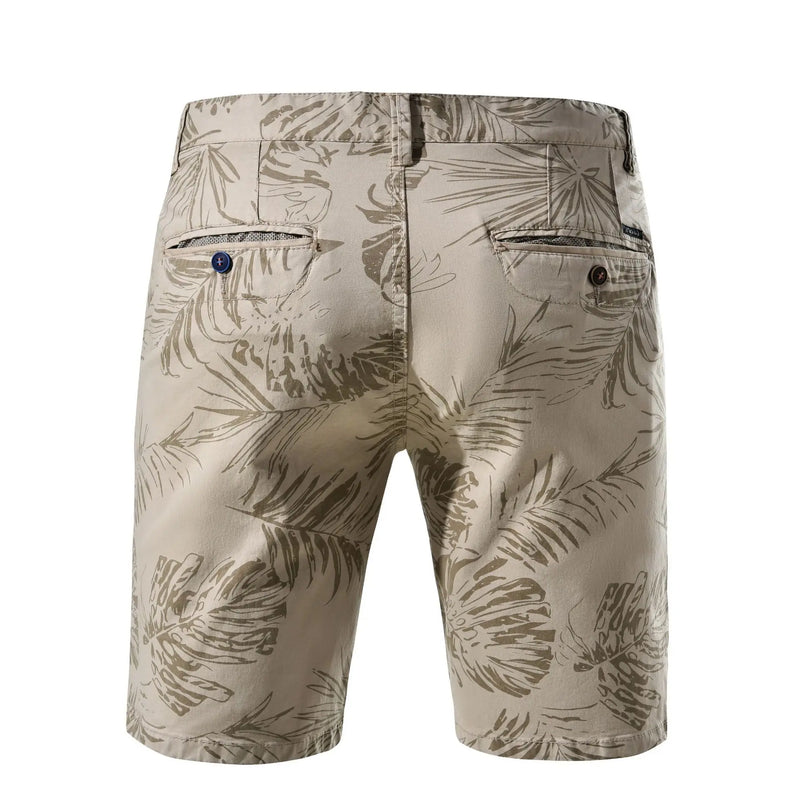 Summer Cotton Floral Hawaii Style Casual Chino Shorts Men Casual Business Men Shorts