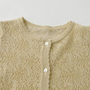 Kids Organic Cotton Baby Knit Hollow Sweater Autumn Winter Boys Girls Clothes Knitwear Cardigan
