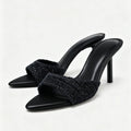 Slippers Women Pointed Toe Open Toe Slide Sandals Luxury Designers Heels Comfortable Women Shoes