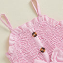 Kids Baby Girl Summer Jumpsuit Sleeveless Spaghetti Romper Shorts Infant Playsuit 1-5T