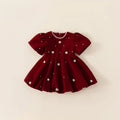 Children Dress Pearl Red Dress Princess Dresses Performance Dress Kids Dresses for Girls Kids Clothes
