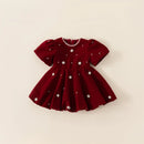Children Dress Pearl Red Dress Princess Dresses Performance Dress Kids Dresses for Girls Kids Clothes