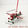 Retro Christmas Pendant Antique Style Santa Claus Airplane Christmas Tree Hanging Decoration