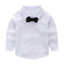 White shirt with a black bow tie on a white background, Obroi