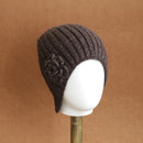 Flower Knitted Hat Wool Beanie Hat Keep Warm Ear Protection Crochet Caps Gifts for Winter Girls Women Outdoor