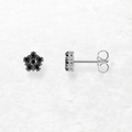 Pentagonal Flower Stud Earrings Europe Glam Fine Jewerly For Women In 925 Sterling Silver