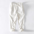 Men Spring Summer Ankle Pants Loose Casual Tapered Long Trousers