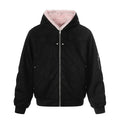 Men's Fur Coats Contrast Color Reversible Suede Fabric Cotton Tops Thick Loose Male Padded Jackets