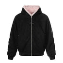 Men's Fur Coats Contrast Color Reversible Suede Fabric Cotton Tops Thick Loose Male Padded Jackets