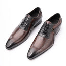 Handmade Men Wedding Dress Brogue Shoes Genuine Leather Latest Design Casual Shoes Man Pointed Dress Shoes